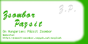 zsombor pazsit business card