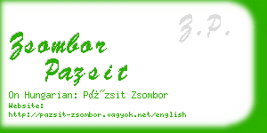 zsombor pazsit business card